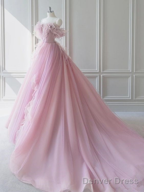 Fairy Ball Gowns Off The Shoulder Tulle Prom Dress Long Prom Dresses