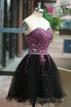 Fancy Sweetheart Lace Up Short Homecoming Dresses With Beading