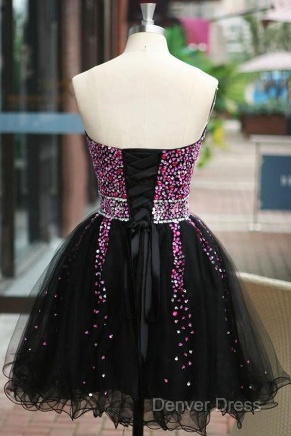 Fancy Sweetheart Lace Up Short Homecoming Dresses With Beading