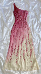 Fantasy Bodycon 3D Floral Chiffon Prom Dresses