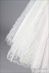 Fashion A Line Lace Prom Dress, Short Straps Homecoming Dress