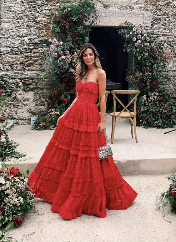 Fashion Red Prom Dress Long Sexy Prom Dresses Main image