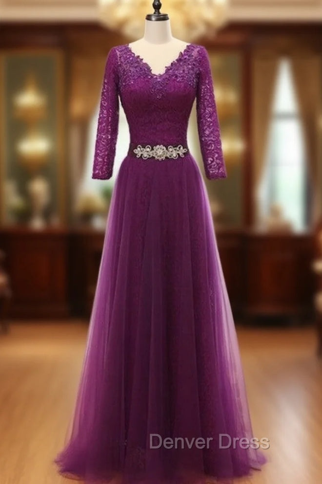 Fashionable Long Sleeves Floor Length Mother of the Bride Dresses