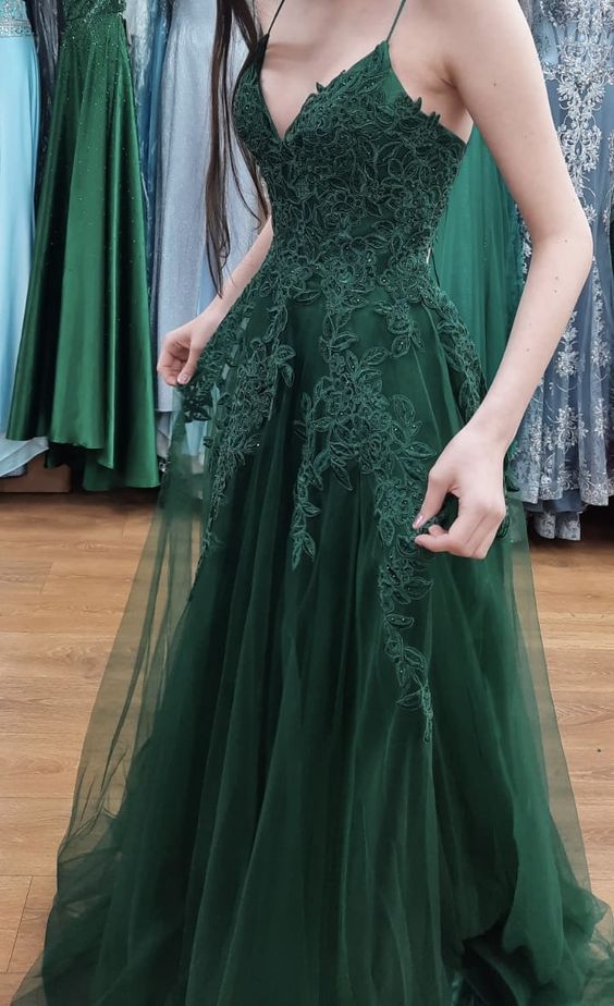 Emerald green prom Dress Graduation Prom Dress For Teens