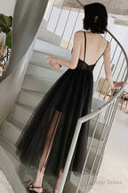 Black tulle short prom Dress homecoming Dresses