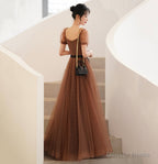 Cute Polka Dot Tulle Long Prom Dress Evening Dress