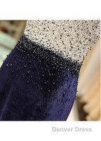 Fleece & Lace Scoop Short Sleeve Mermaid Prom Dresses