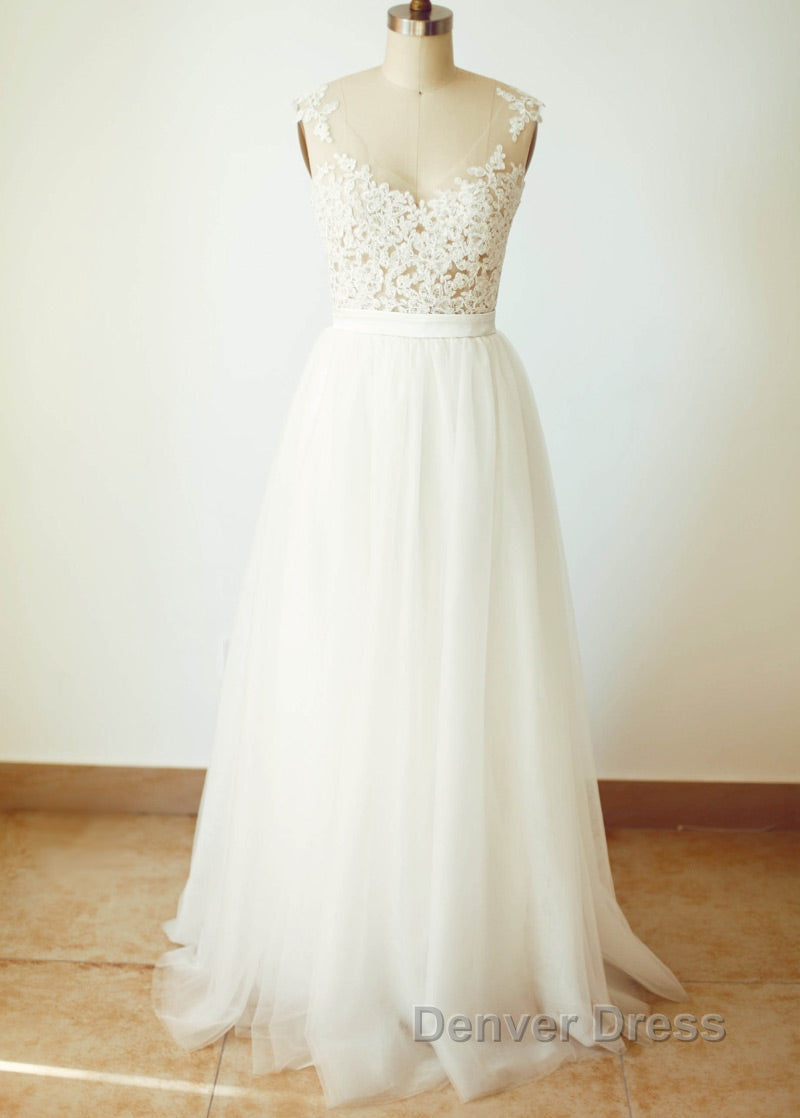 Floor Length A Line Sweetheart Wedding Dresses