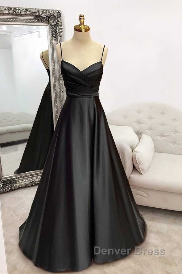 Floor-Length Satin Green Prom Dresses A-Line  With Pleated