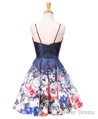 Floral Party Short Homecoming Dresses