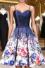 Floral Prom Short Homecoming Dresses