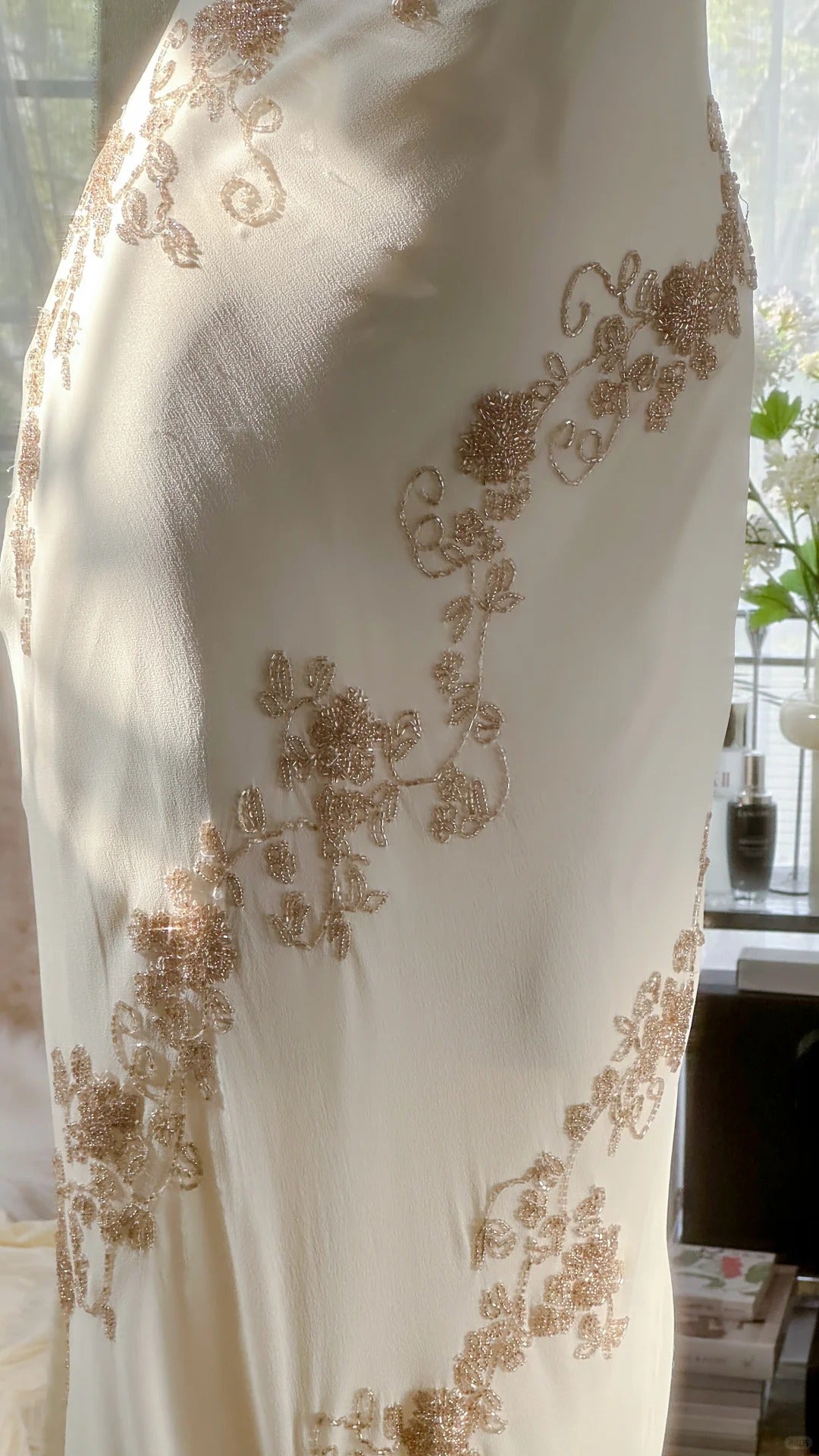 Flowy One Shoulder Chiffon Beaded Elegant Prom Dresses Secondary image