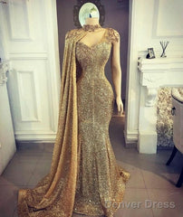 Formal Evening Gown,Prom Dresses Sparking Mermaid V Neck Sexy Prom Dress