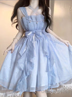 French Ball Gowns Square Neckline Short Blue Lolita Dress Prom Dresses Birthday Outfits