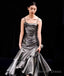 French Vintage Mermaid Spaghetti Straps Ruffles Silver Gray Prom Dresses Long Birthday Outfits