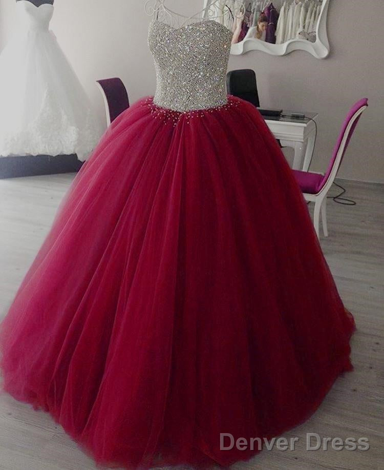 Fully Crystal Beaded Sweetheart Ball Gowns Wedding Dresses