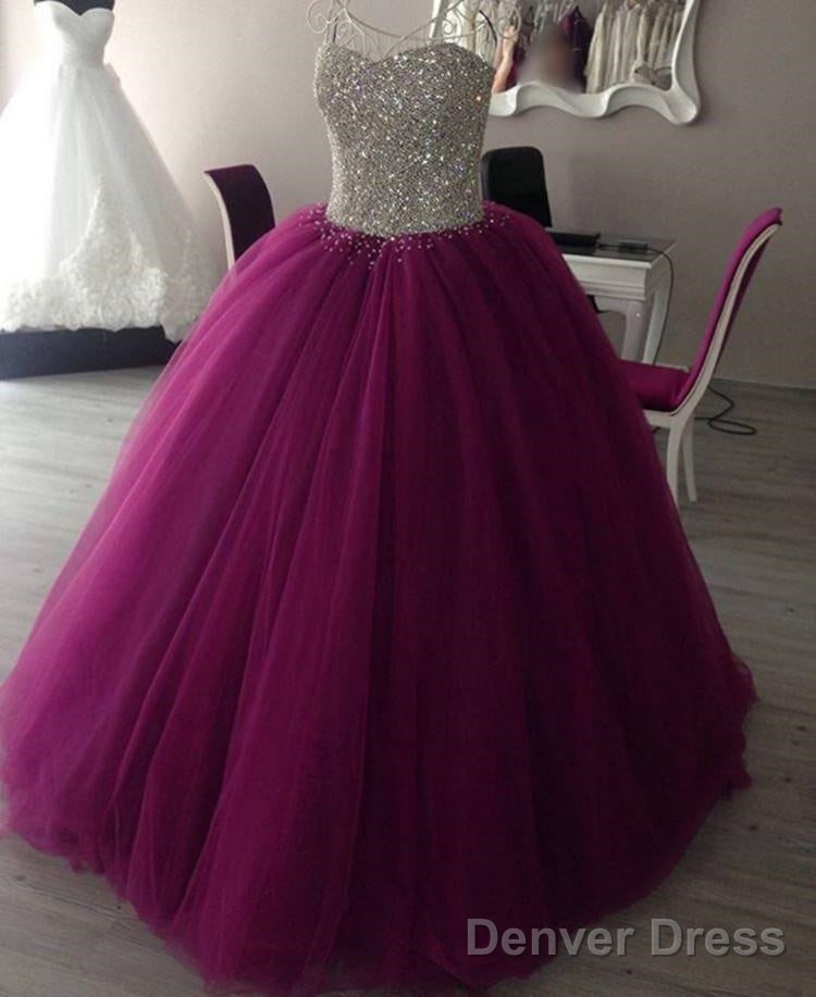Fully Crystal Beaded Sweetheart Ball Gown Wedding Dresses