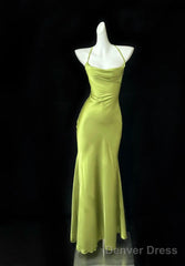 Gentle Satin Swing Neck Spaghetti Straps Mermaid Gown Elegant Backless Prom Dress For Quinceanera&Graduation