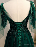 A Line Prom Dress Elegant Engagement Prom Birthday Dresses Spaghetti Strap Sleeveless Sweep