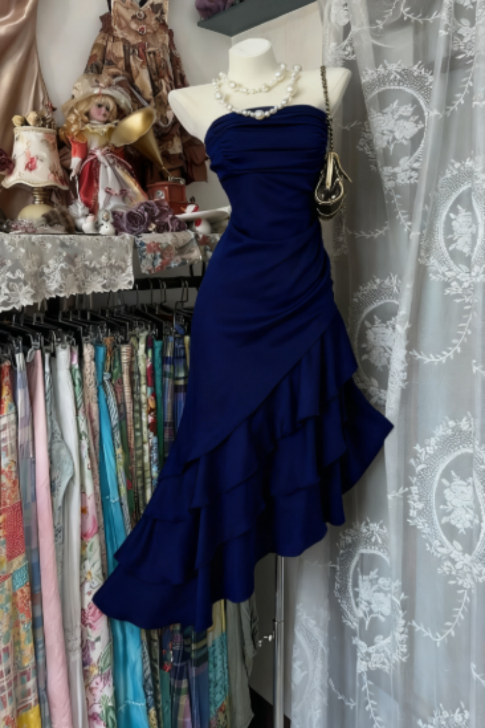 Girlhomeshops-Champagne Short Ruffle Satin Homecoming Dress Birthday Dresses