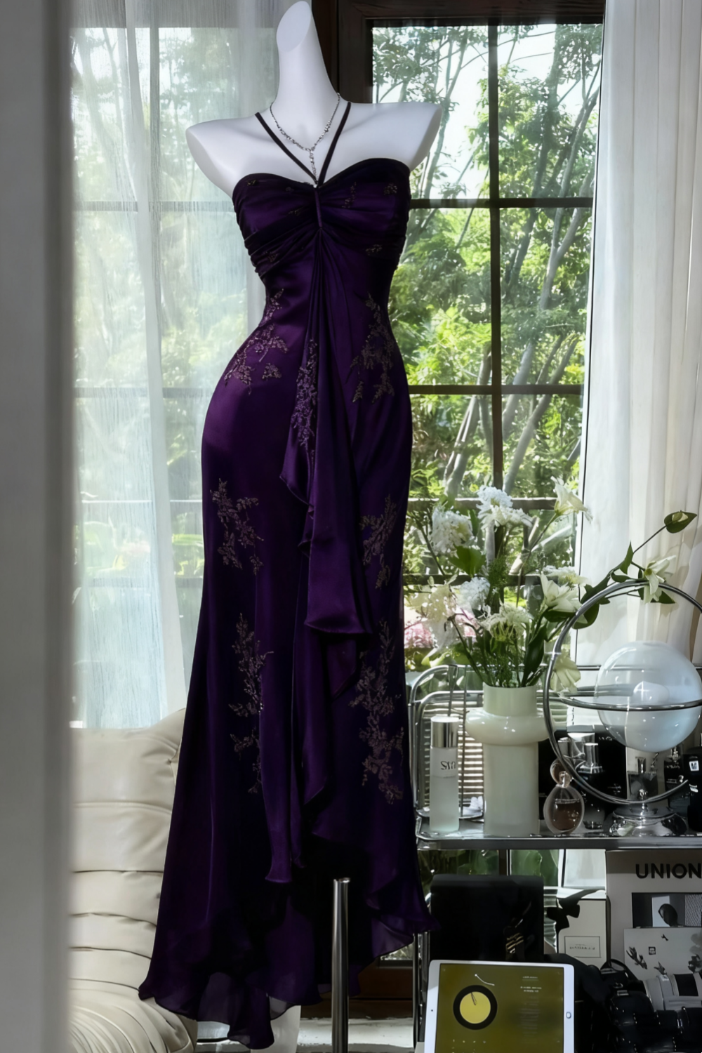 Green Beaded Exquisite Gorgeous Long Chiffon Prom Dress Prom Dress