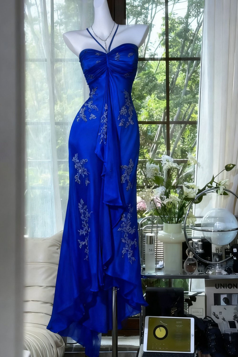 Green Beaded Exquisite Gorgeous Long Chiffon Prom Dress Prom Dress