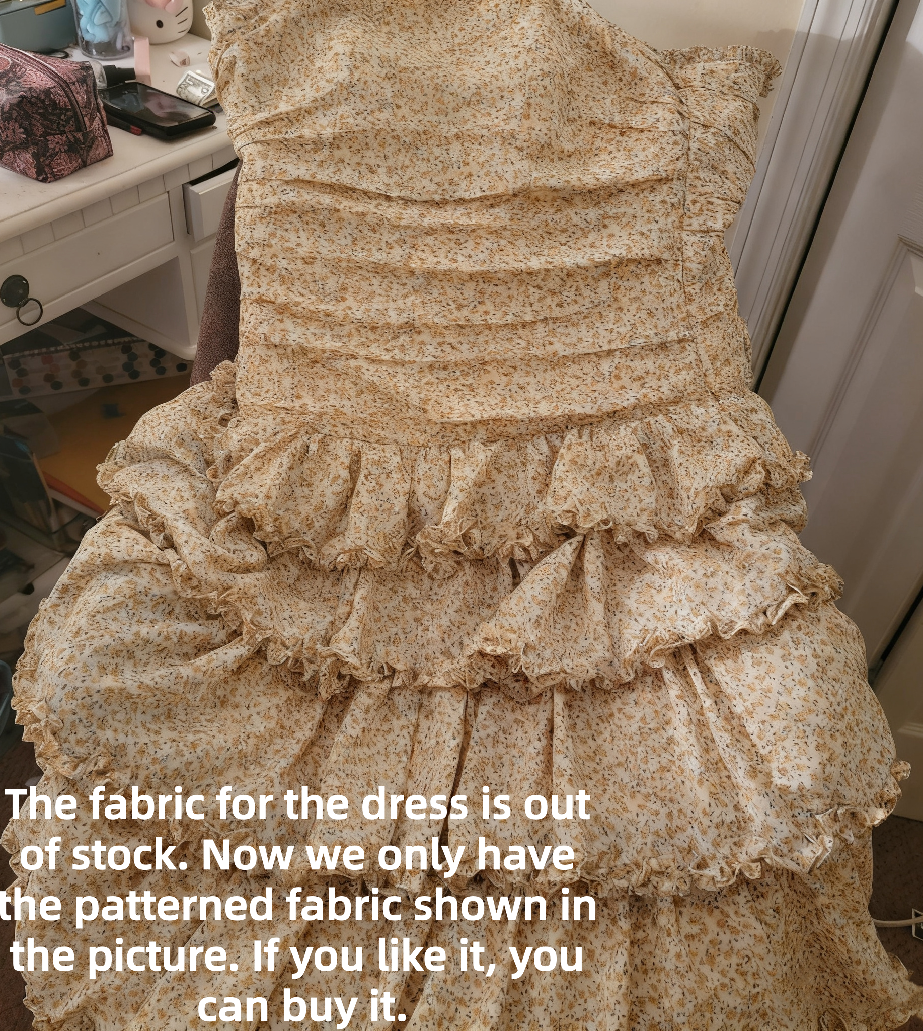 Yellow Floral Long Chiffon Prom Dress Wedding Guest Dresses