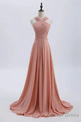 Glam Blush Pink Prom & Wedding Dress-Sweet 16 Chiffon Evening Gown For Graduation & Quinceanera
