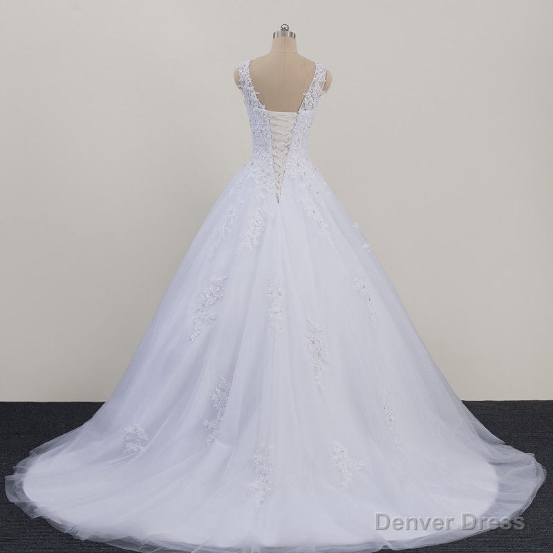 Glam White Tulle Puffy Ball Gowns Prom Dresses, Sweetheart 16 Gowns