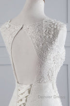 Glamorous Long Mermaid Tulle Appliques Lace Wedding Dresses