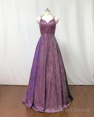 Glitter Ball Gown Prom Dresses Cross Back