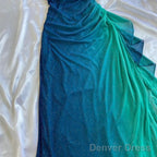 Glitter Blue Sweetheart Neck Bodycon Dress Ruffled Prom Dress Spaghetti Strap Prom Dresses