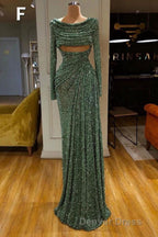Glitter Off The Shoulder Slim Mermaid Prom GownSleeveless Mermaid Prom Gown
