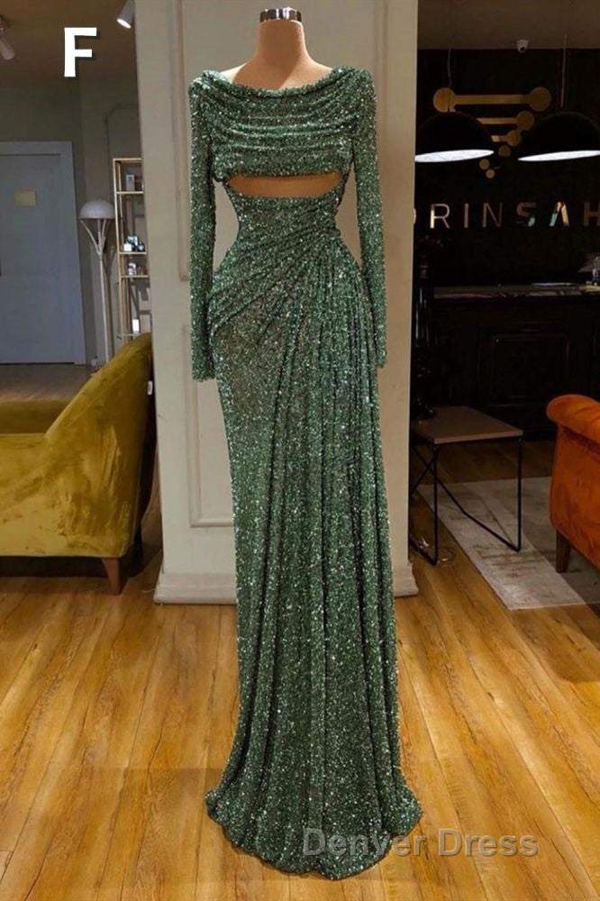 Glitter Off The Shoulder Slim Mermaid Prom GownSleeveless Mermaid Prom Gown