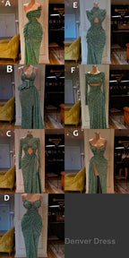 Glitter Off The Shoulder Slim Mermaid Prom GownSleeveless Mermaid Prom Gown