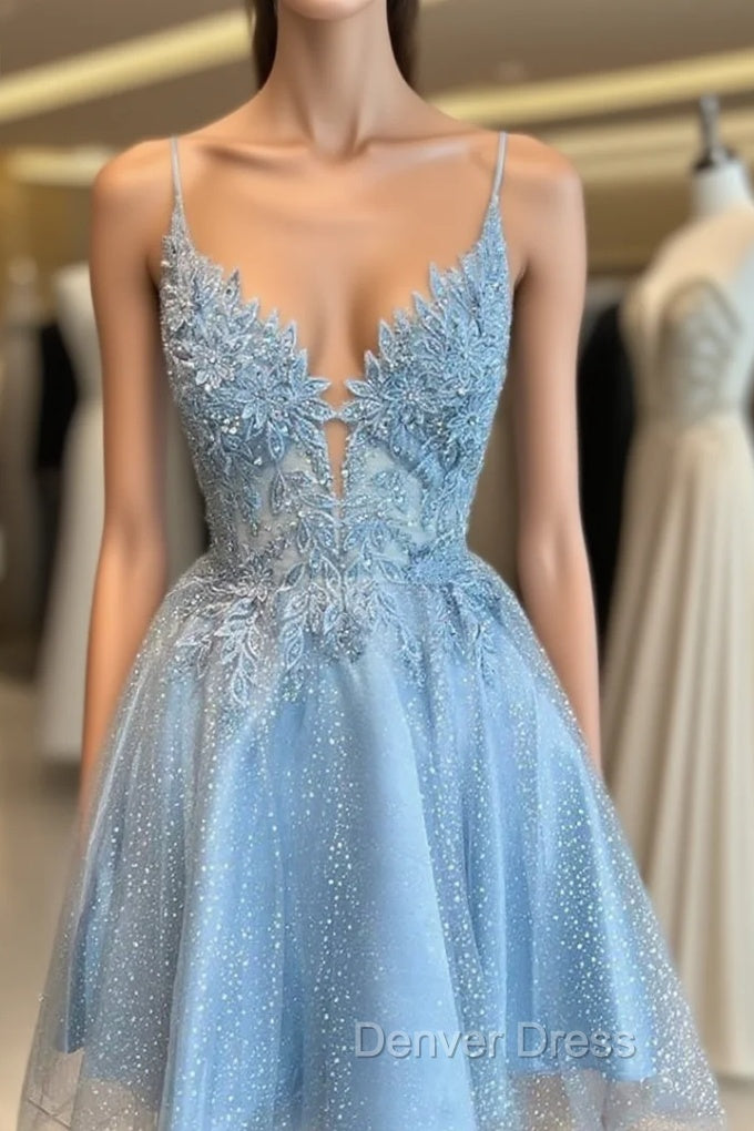 Glittering Beaded Short A-line Tulle Homecoming Dresses with Appliqued Main image