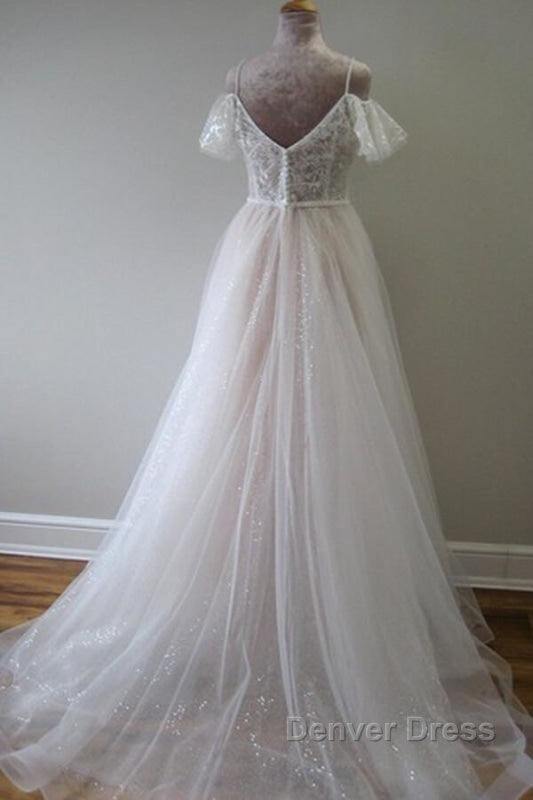 Glorious Cold shoulder Chapel Train Wedding Dresses Secondary image