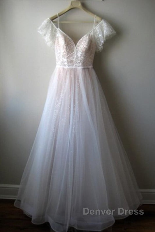Glorious Cold shoulder Chapel Train Wedding Dresses