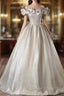 Gold Ball Gowns Off the Shoulder 3D Flower Quinceanera Dresses