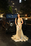 Gold Beaded Sequin Mermaid Prom Dress