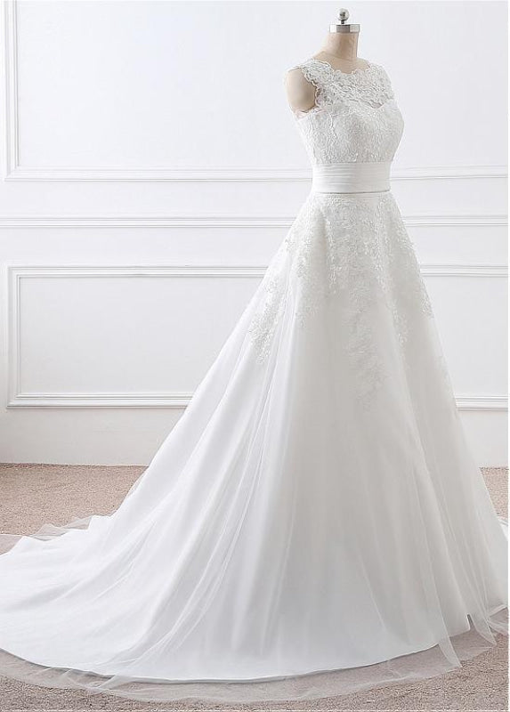 Gorgeous 2 in 1 Removable Skirt Wedding Dresses With Detachable Skirts Secondary image