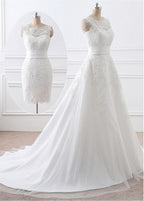 Gorgeous 2 in 1 Removable Skirt Wedding Dresses With Detachable Skirts