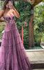 Gorgeous A Line Prom Dress,Lace Long Prom Dress Prom Beads Prom Dresses