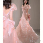 Gorgeous A Line Sweetheart Sequin Pink Long Prom Dress Birthday Outfits