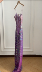 Gorgeous And Dazzling Backless Sequined Long Prom Dresses Evening Dresses