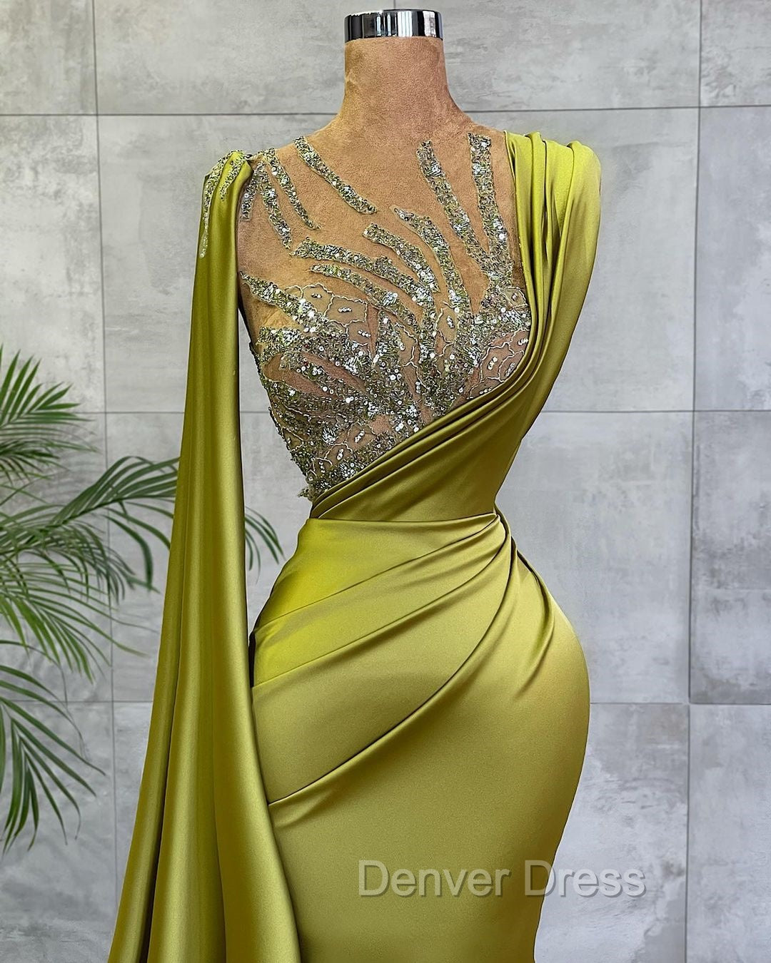 Gorgeous Mermaid Beadings Prom Dresses Long With Ruffles Secondary image