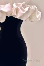 Gorgeous Mermaid Off The Shoulder Black Prom Dresses