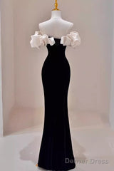 Gorgeous Mermaid Off The Shoulder Black Prom Dress
