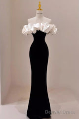 Gorgeous Mermaid Off The Shoulder Black Prom Dress