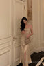 Gorgeous Mermaid Spaghetti Straps Champagne Slit Date Night Dress Prom Dresses Birthday Outfits